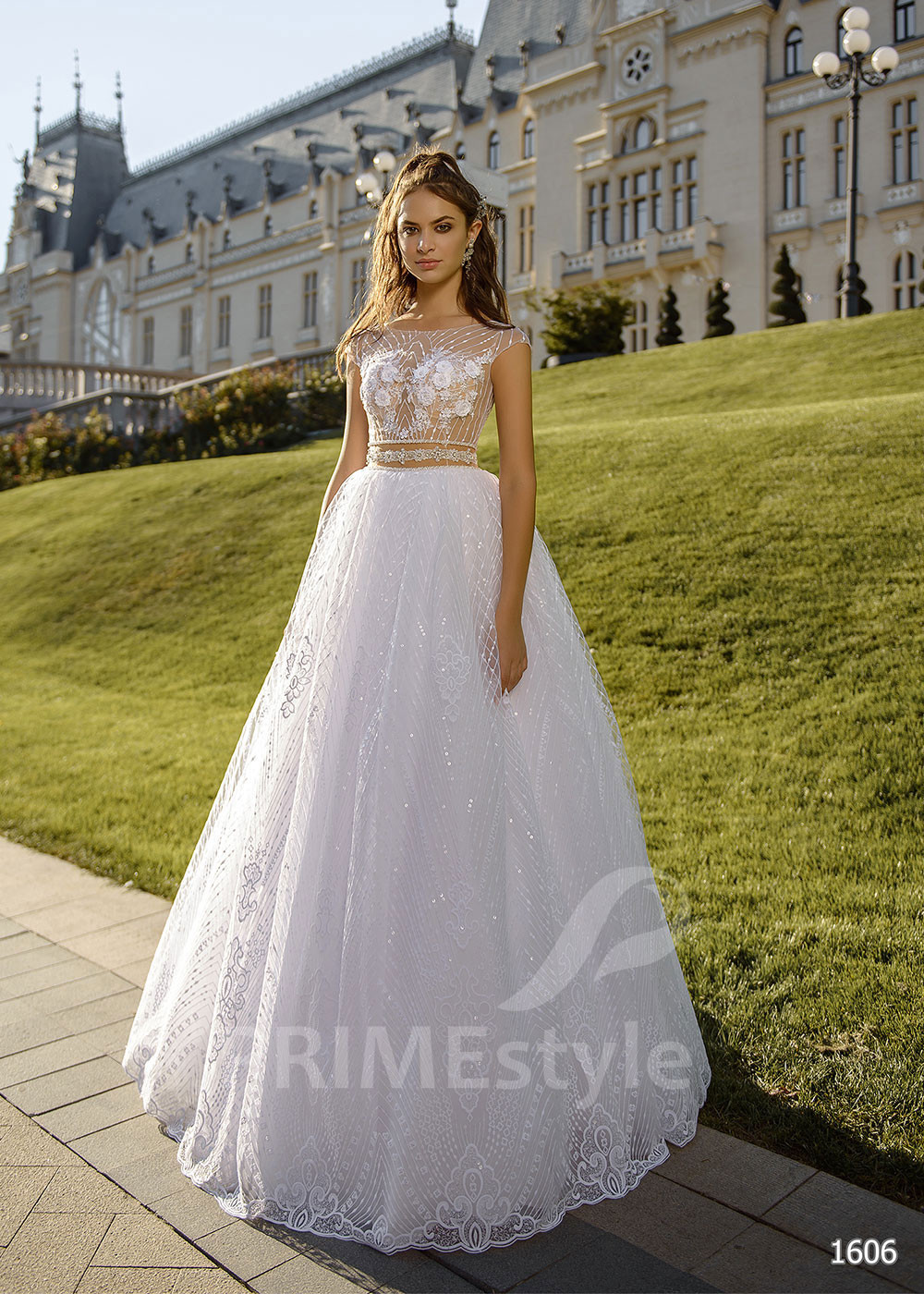 Exkluzívne trblietavé svadobné šaty LC1606