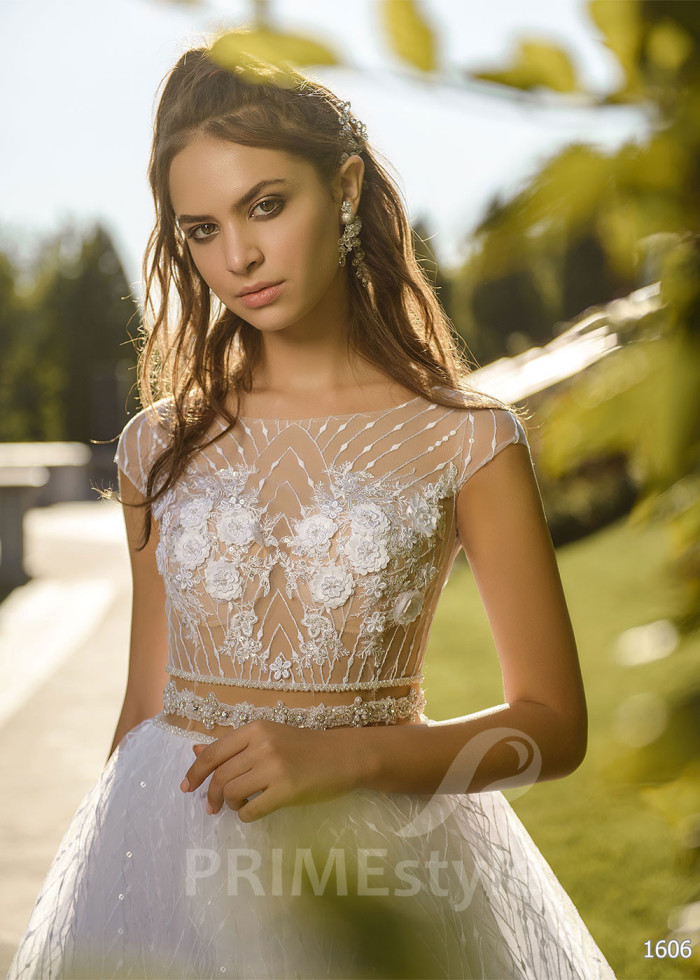 Exkluzívne trblietavé svadobné šaty LC1606