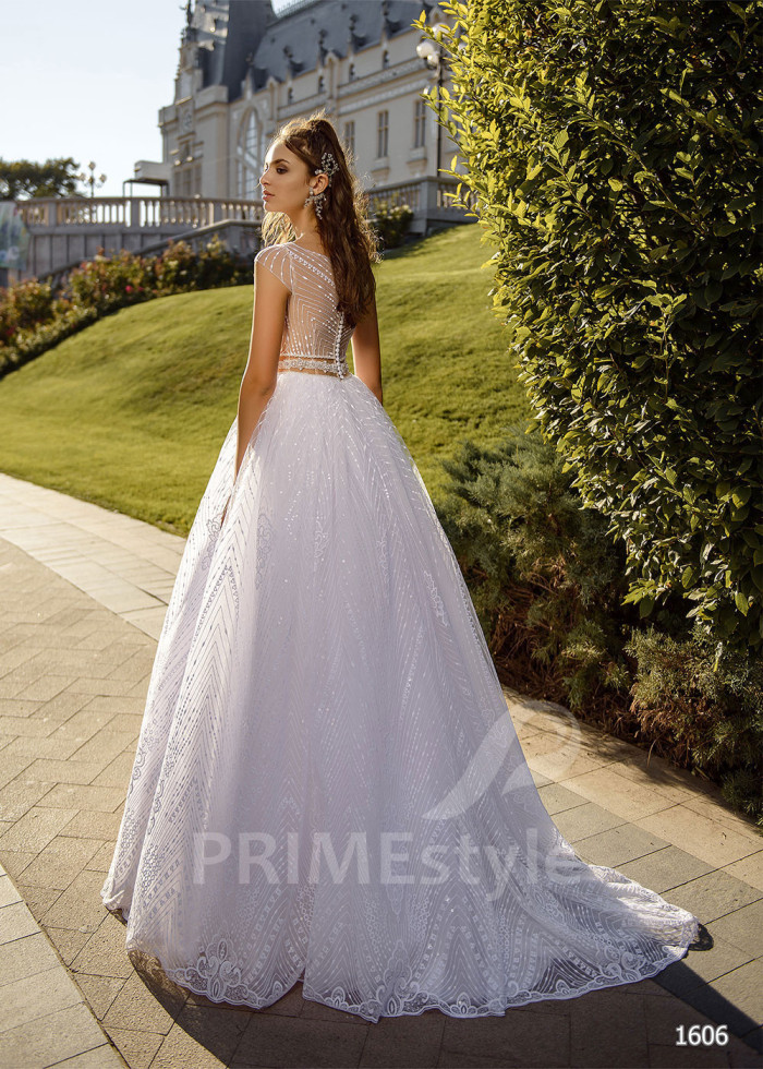 Exkluzívne trblietavé svadobné šaty LC1606