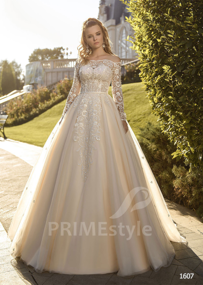 Luxusné čipkované svadobné šaty LC1607