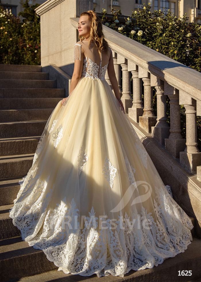 Luxusné čipkované svadobné šaty LC1625