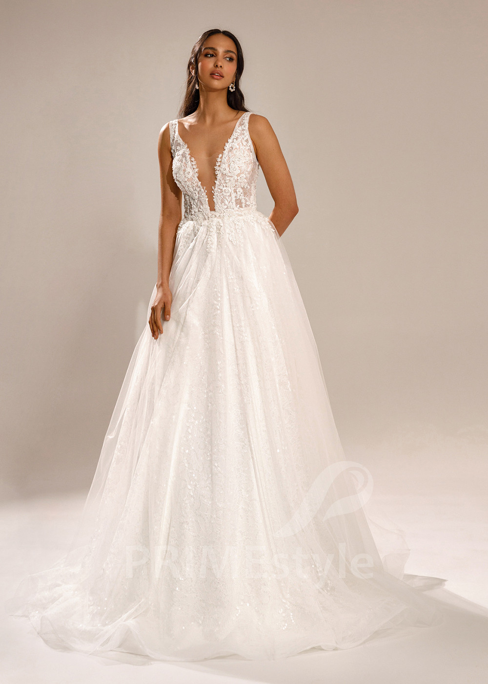 Luxusné čipkované svadobné šaty Ariana