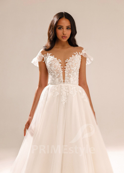 Jednoduché tylové svadobné šaty Coco 2