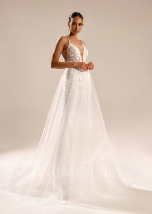 Luxusné svadobné šaty na ramienka Ellis