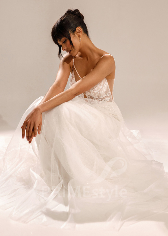 Luxusné svadobné šaty na ramienka Ellis