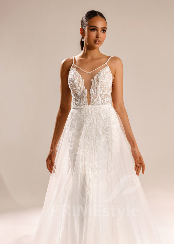 Luxusné svadobné šaty na ramienka Ellis