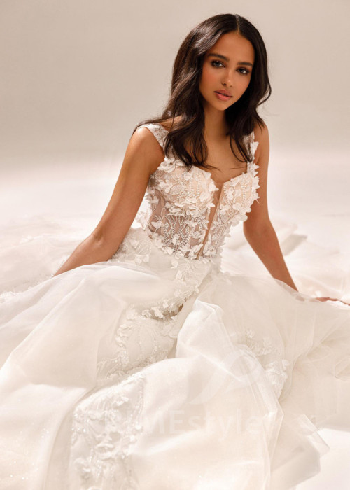 Luxusné kvetované svadobné šaty Jolly 2