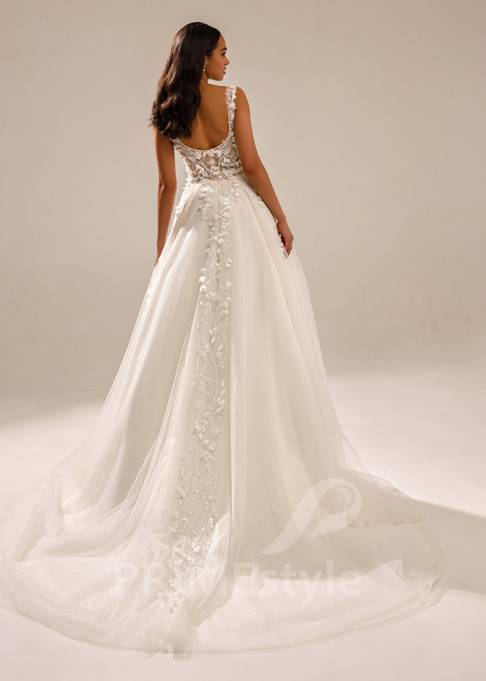 Luxusné kvetované svadobné šaty Jolly