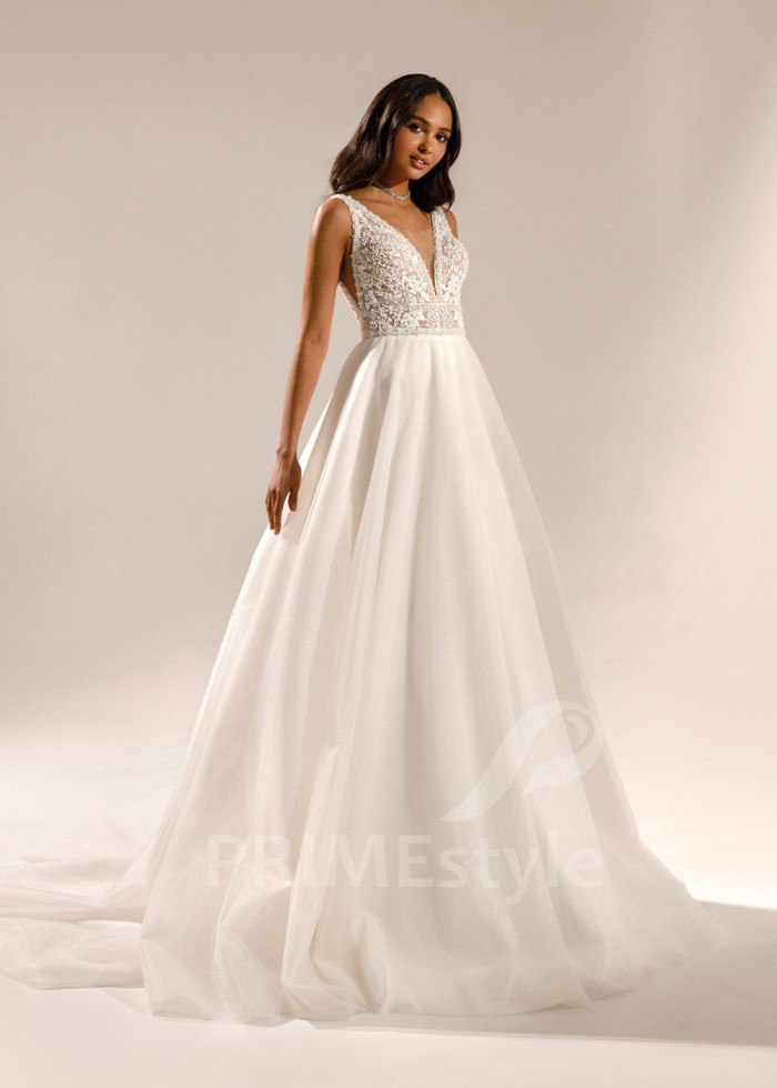 Jednoduché elegantné svadobné šaty Martina