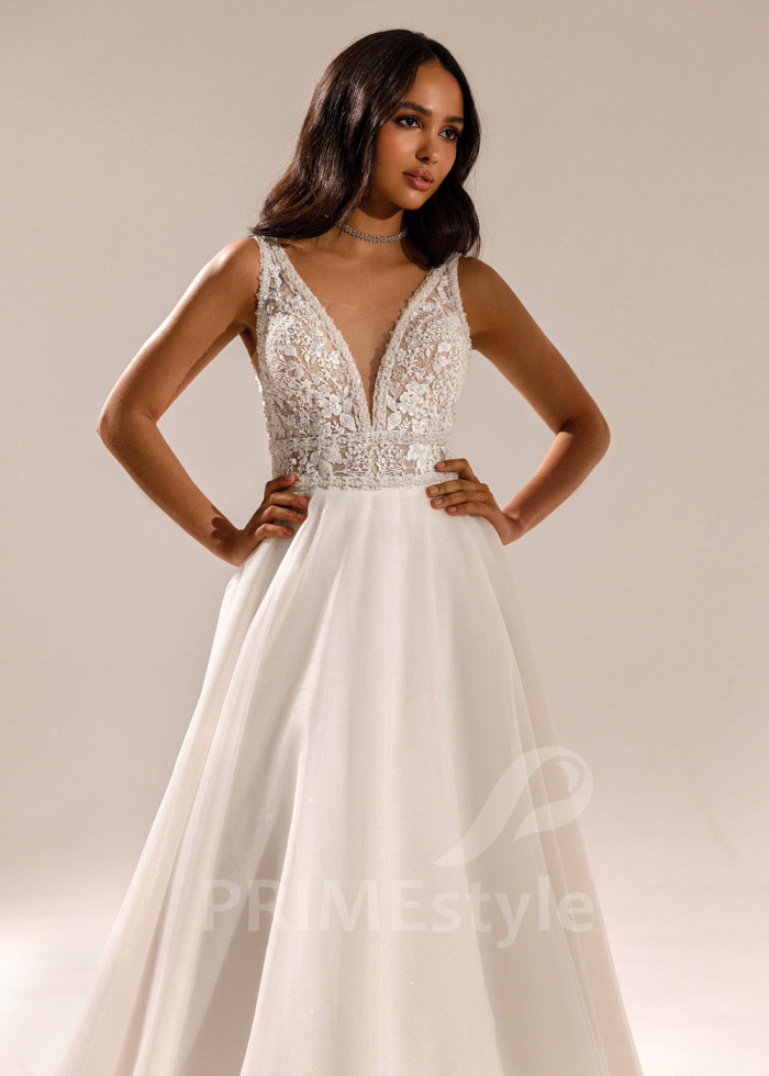 Jednoduché elegantné svadobné šaty Martina