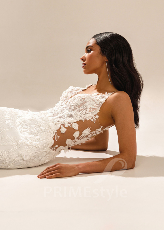 Luxusné celočipkované svadobné šaty Nora