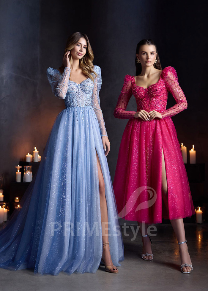 Spoločenské šaty s rukávom LC2901