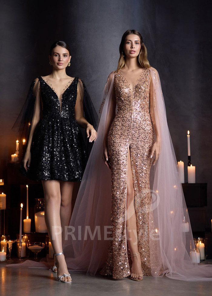 Trblietavé spoločenské šaty LC2902