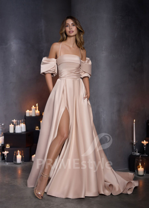 Saténové spoločenské šaty LC2924