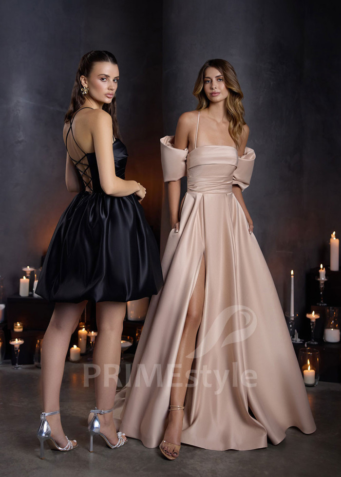 Saténové spoločenské šaty LC2924