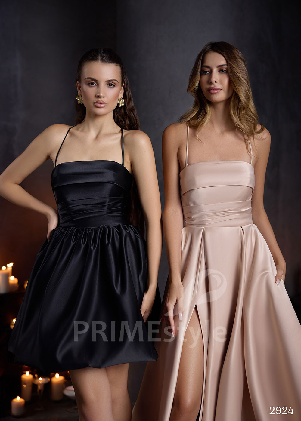 Saténové spoločenské šaty LC2924