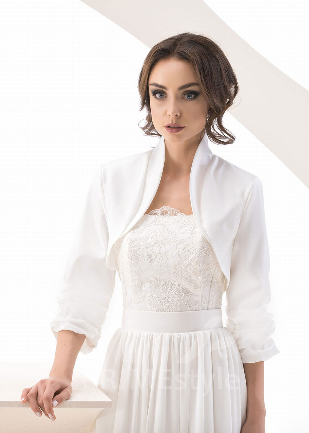 Jednoduché svadobné bolerko LB-40