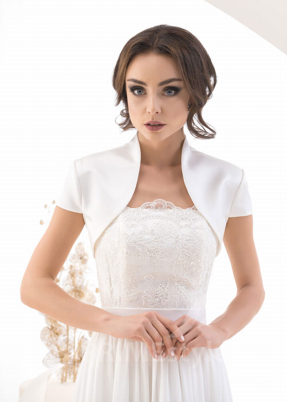 Jednoduché svadobné bolerko LB-47S