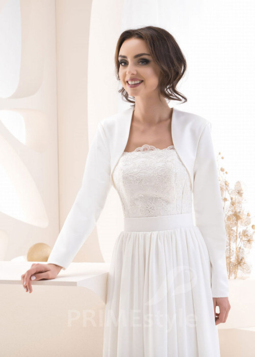 Jednoduché svadobné bolerko LB-57S