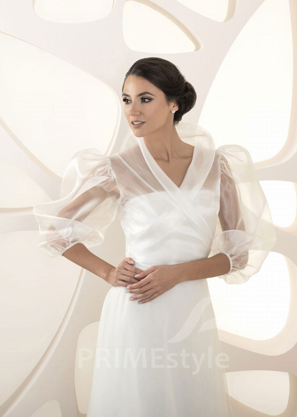 Jednoduché svadobné bolerko LB-64