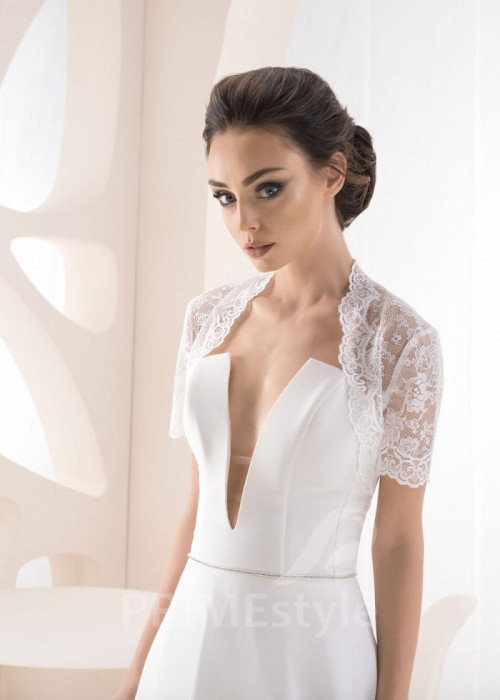 Čipkované svadobné bolerko LB-95