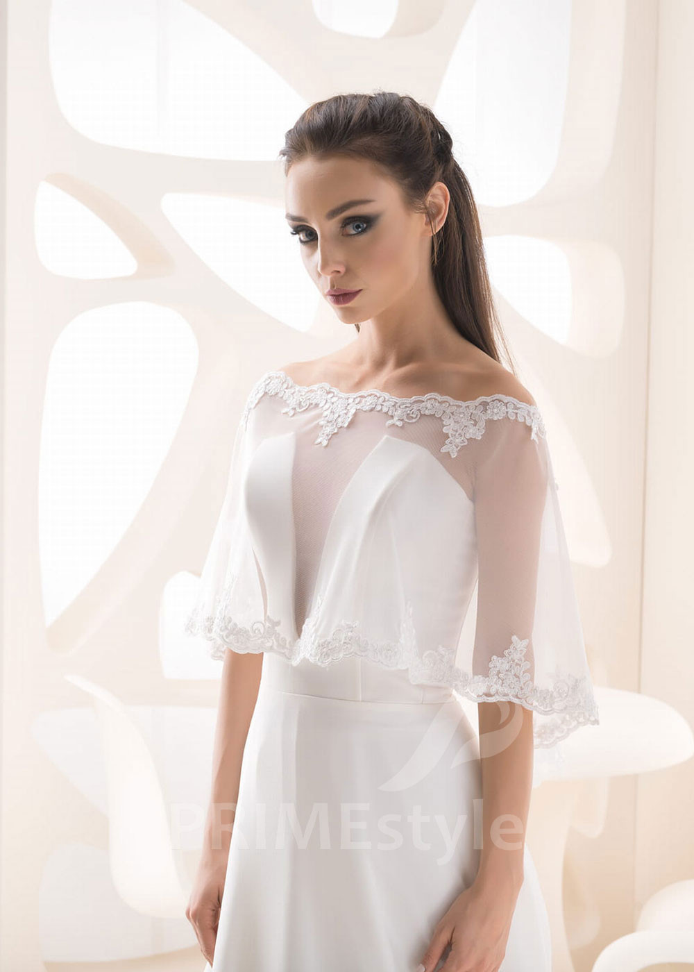 Čipkované svadobné bolerko LB-115