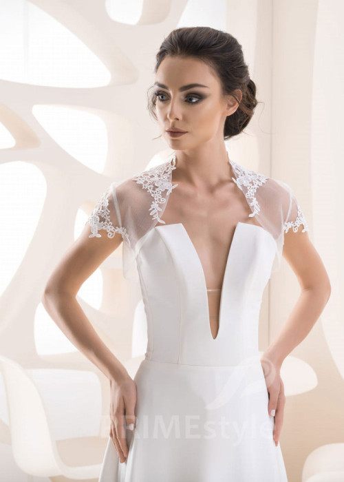 Čipkované svadobné bolerko LB-136