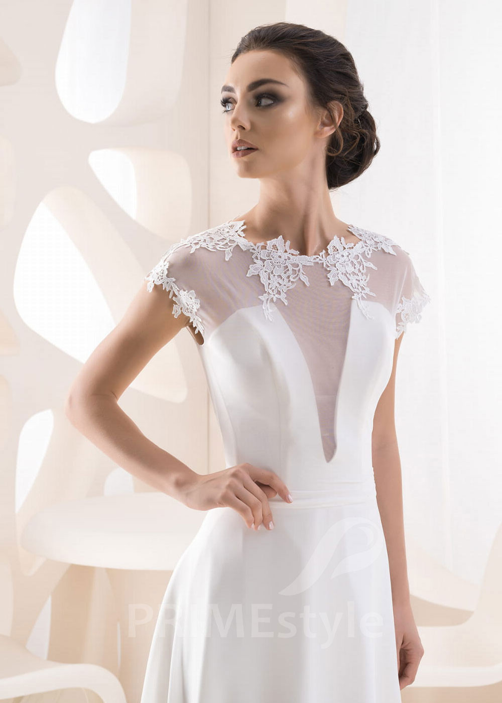 Čipkované svadobné bolerko LB-309