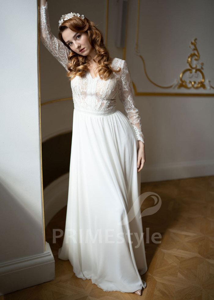 Romantické boho svadobné šaty Rona