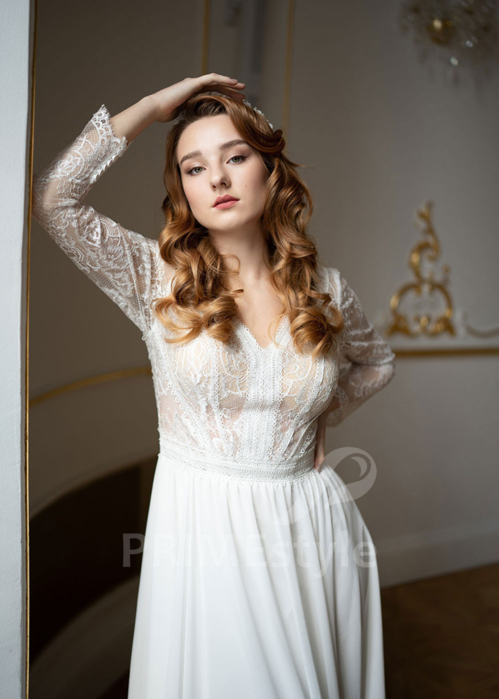 Romantické boho svadobné šaty Rona