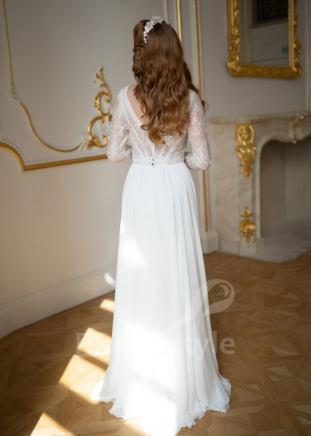 Romantické boho svadobné šaty Rona