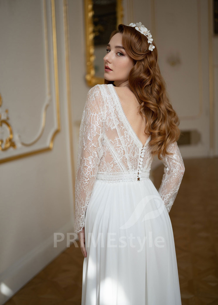 Romantické boho svadobné šaty Rona