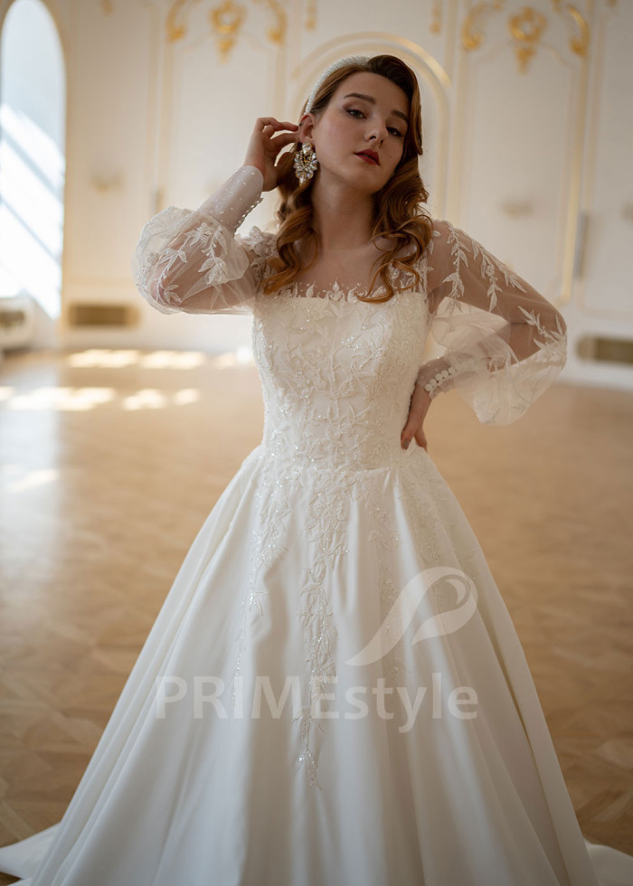 Luxusné čipkované svadobné šaty Ramona