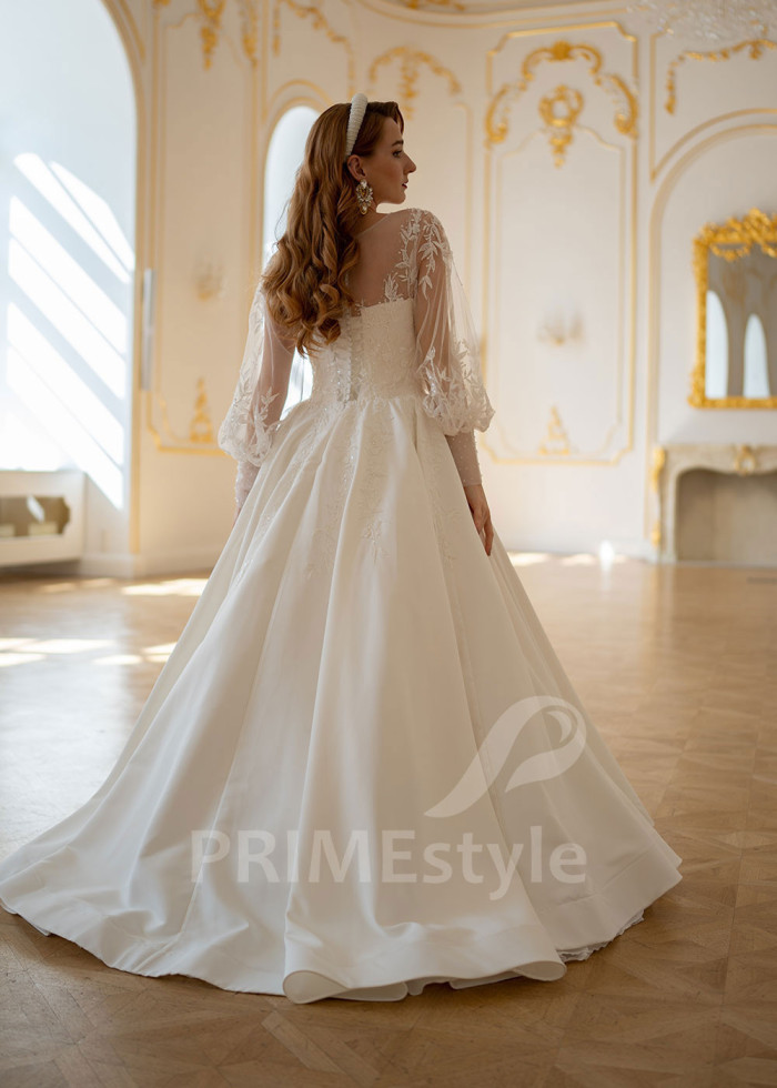 Luxusné čipkované svadobné šaty Ramona