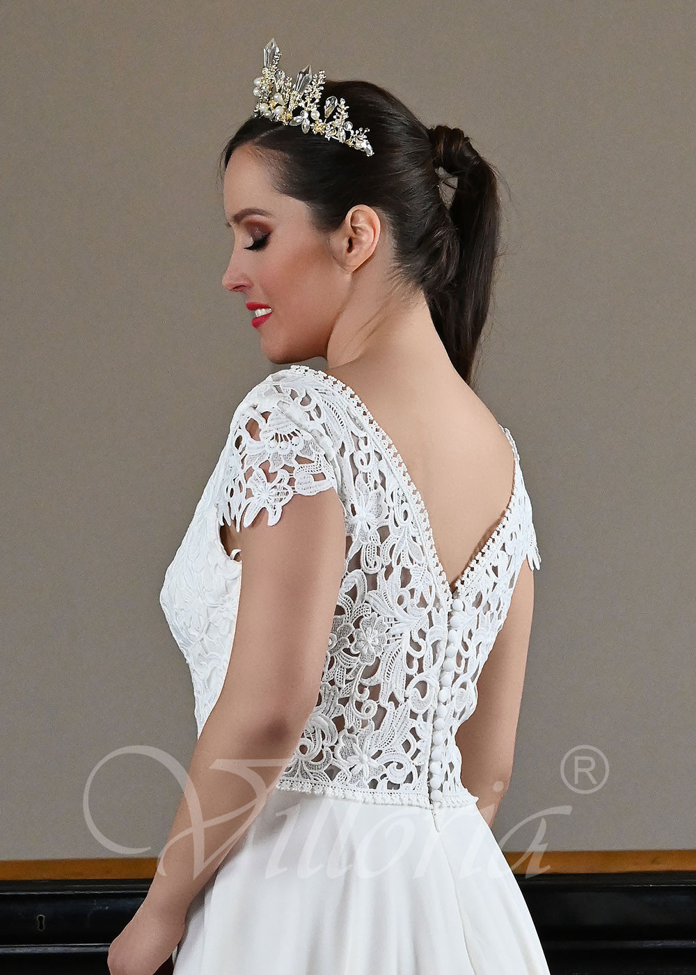 Jednoduché šifónové svadobné šaty Adelia