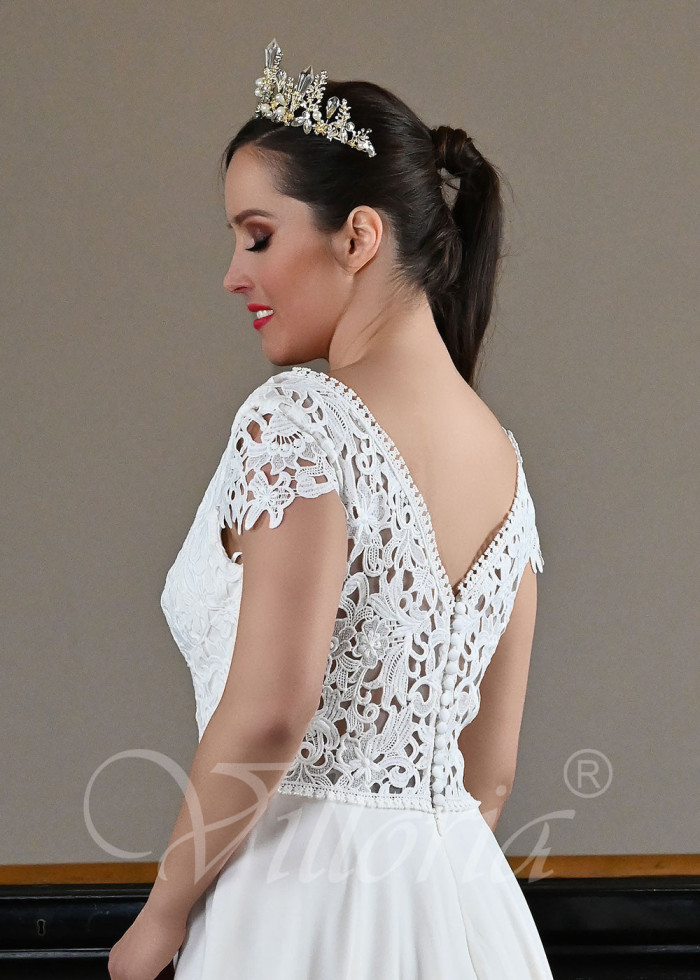 Jednoduché šifónové svadobné šaty Adelia