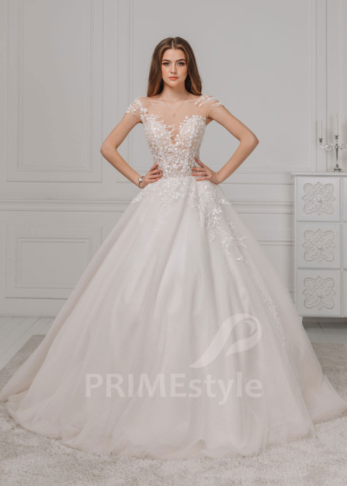 Luxusné čipkované svadobné šaty TS2126