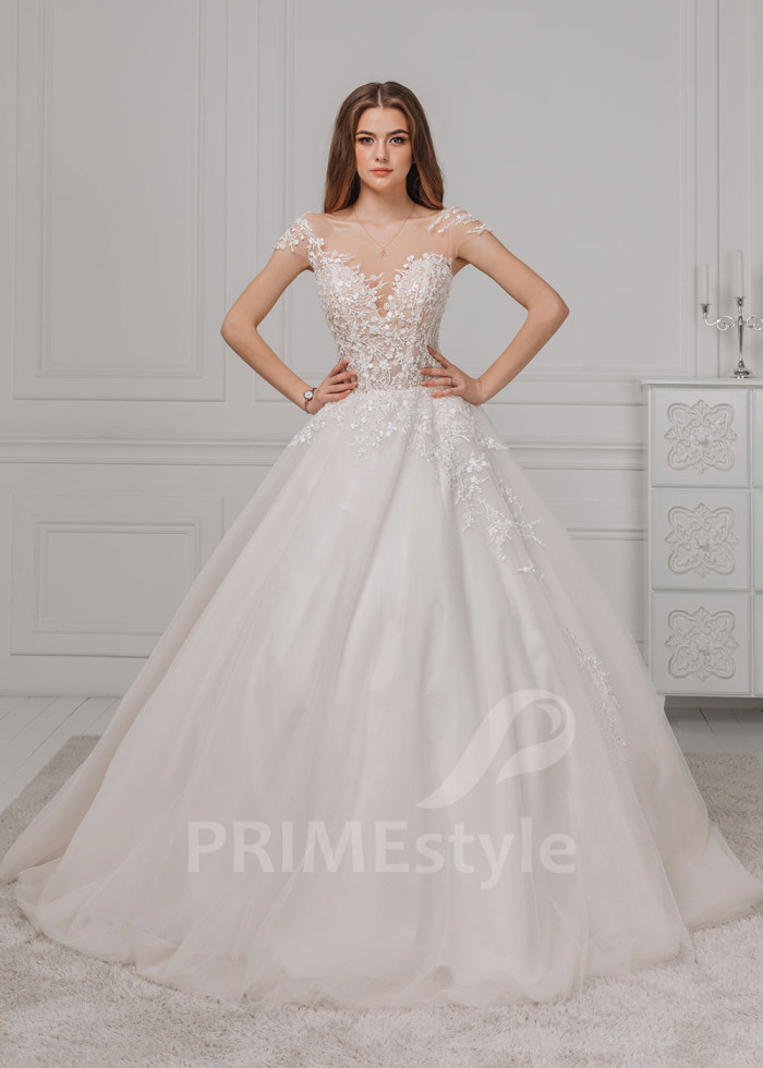 Luxusné čipkované svadobné šaty TS2126