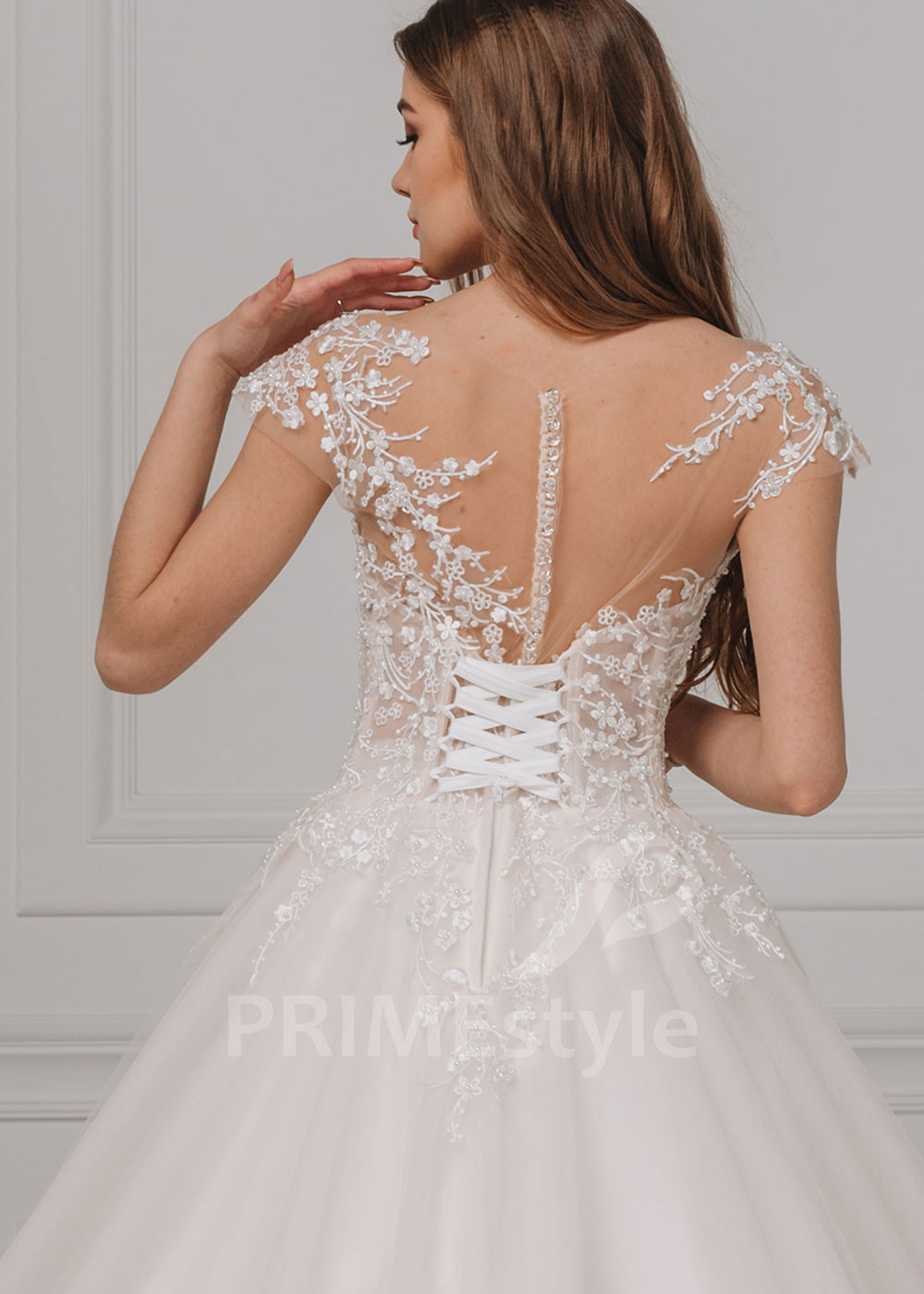 Luxusné čipkované svadobné šaty TS2126