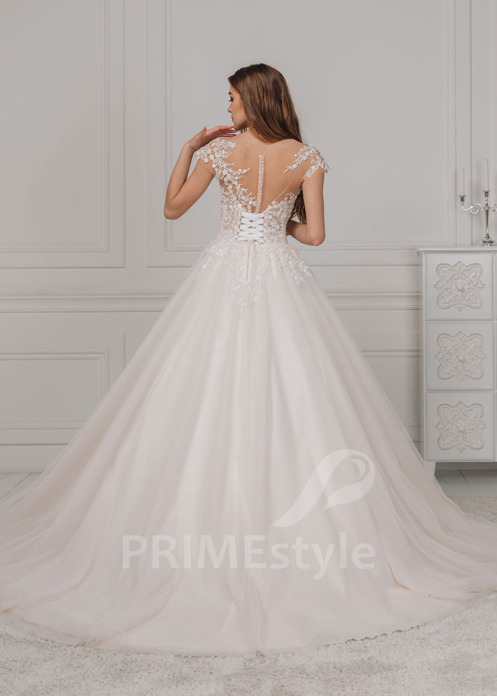 Luxusné čipkované svadobné šaty TS2126