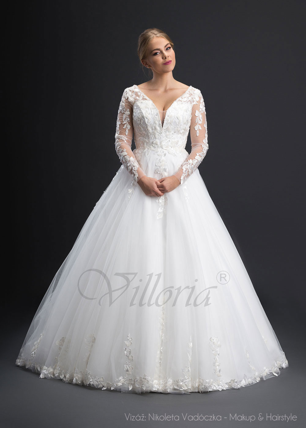 Luxusné čipkované svadobné šaty Terra