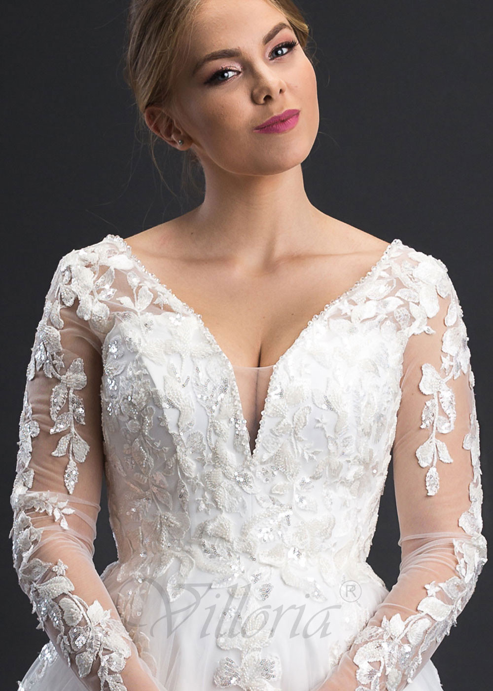 Luxusné čipkované svadobné šaty Terra