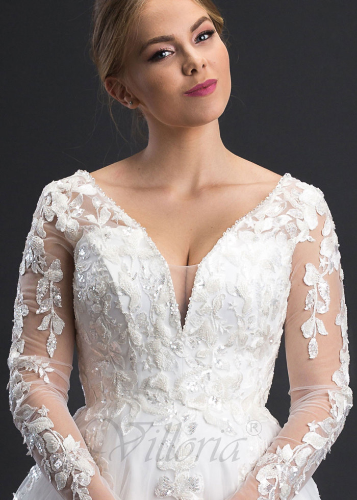 Luxusné čipkované svadobné šaty Terra