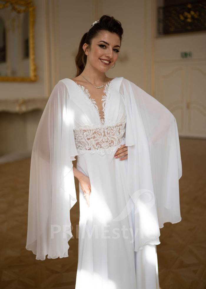 Romantické šifónové svadobné šaty Taira