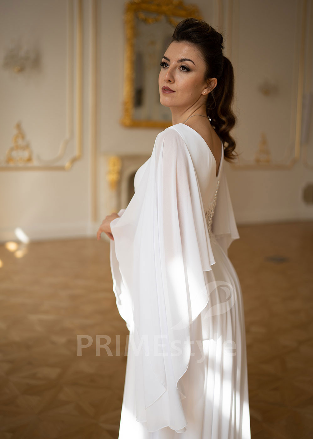 Romantické šifónové svadobné šaty Taira