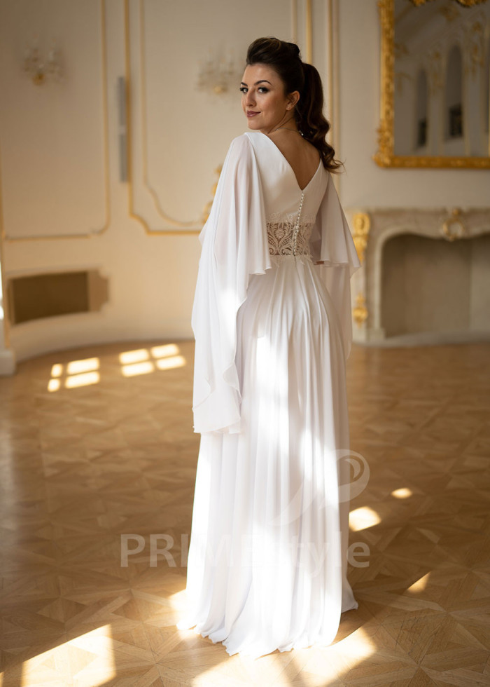 Romantické šifónové svadobné šaty Taira