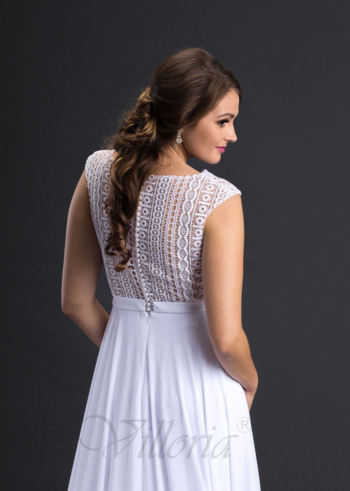 Jednoduché šifónové svadobné šaty Temira