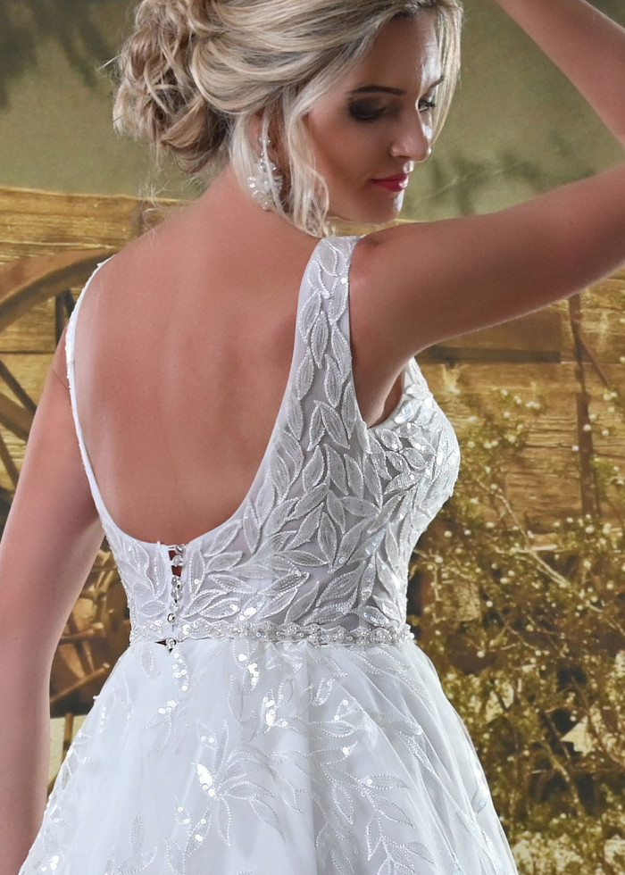Exkluzívne trblietavé svadobné šaty Doriana