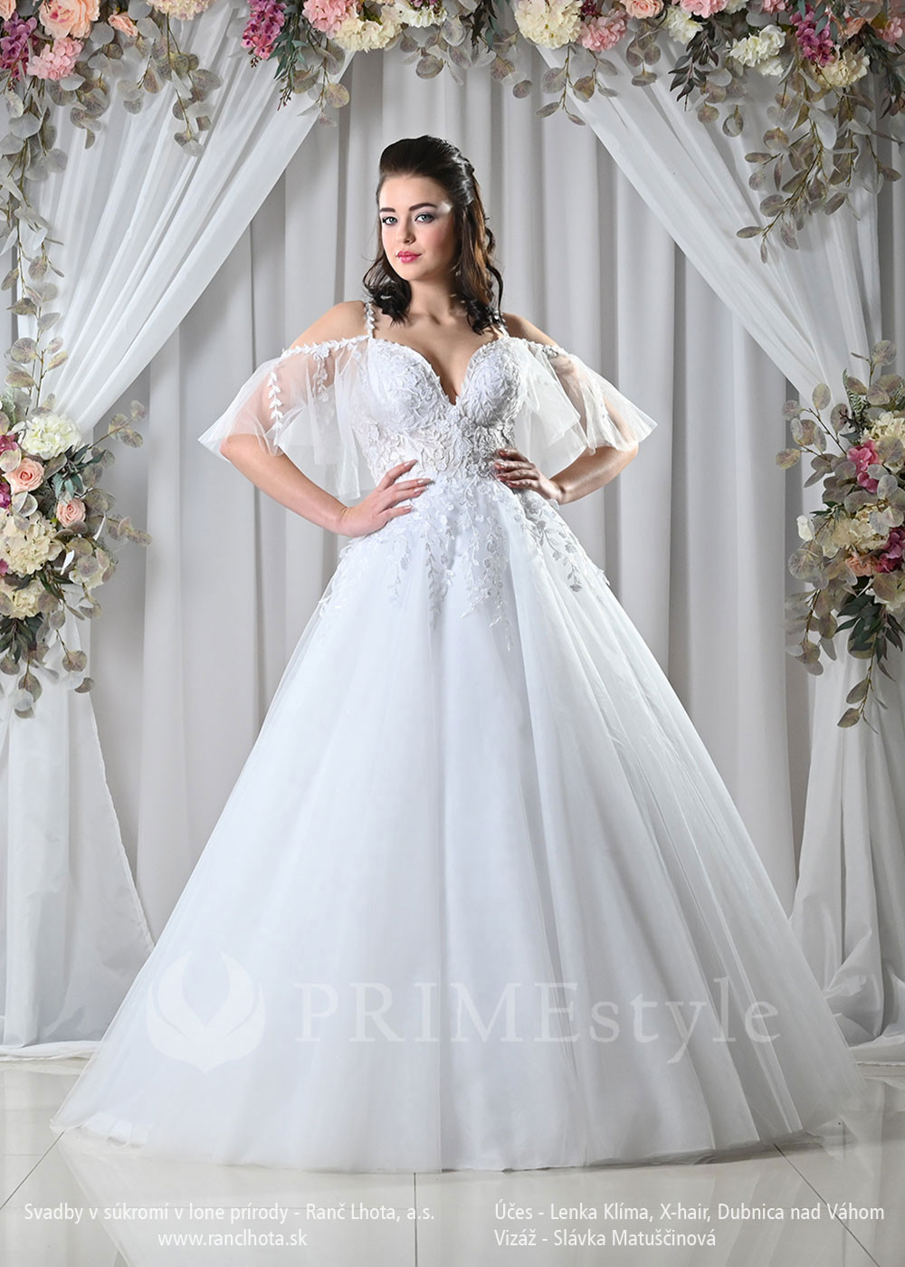 Exkluzívne tylové svadobné šaty Decima