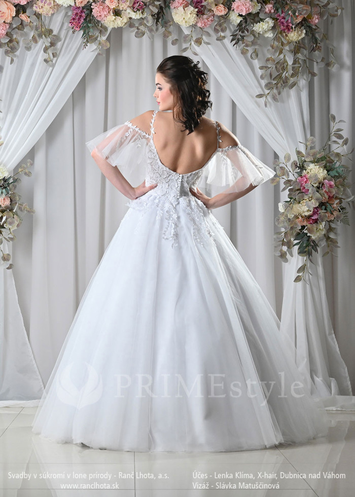 Exkluzívne tylové svadobné šaty Decima
